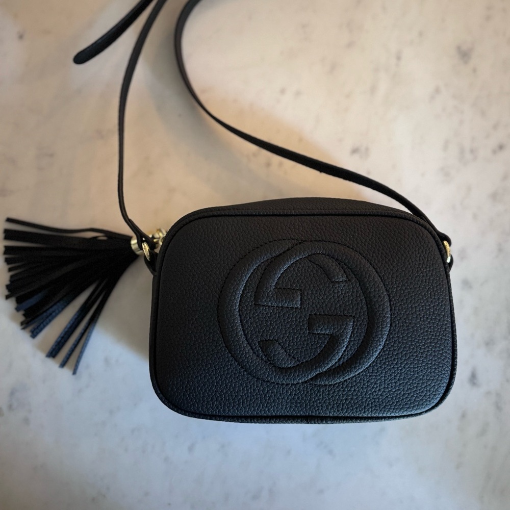 NWOT Black Leather Crossbody Bag